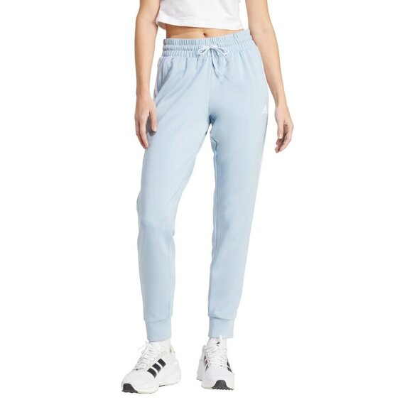 adidas Pants - adidas Womens 3 Stripe Active Jogger Blue White AEROREADY Technology Dry Fit